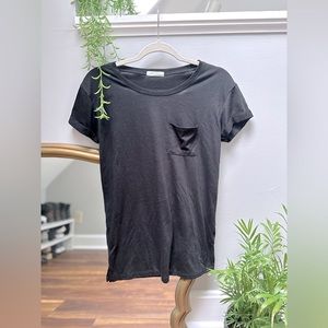 Black Pocket Tee - S